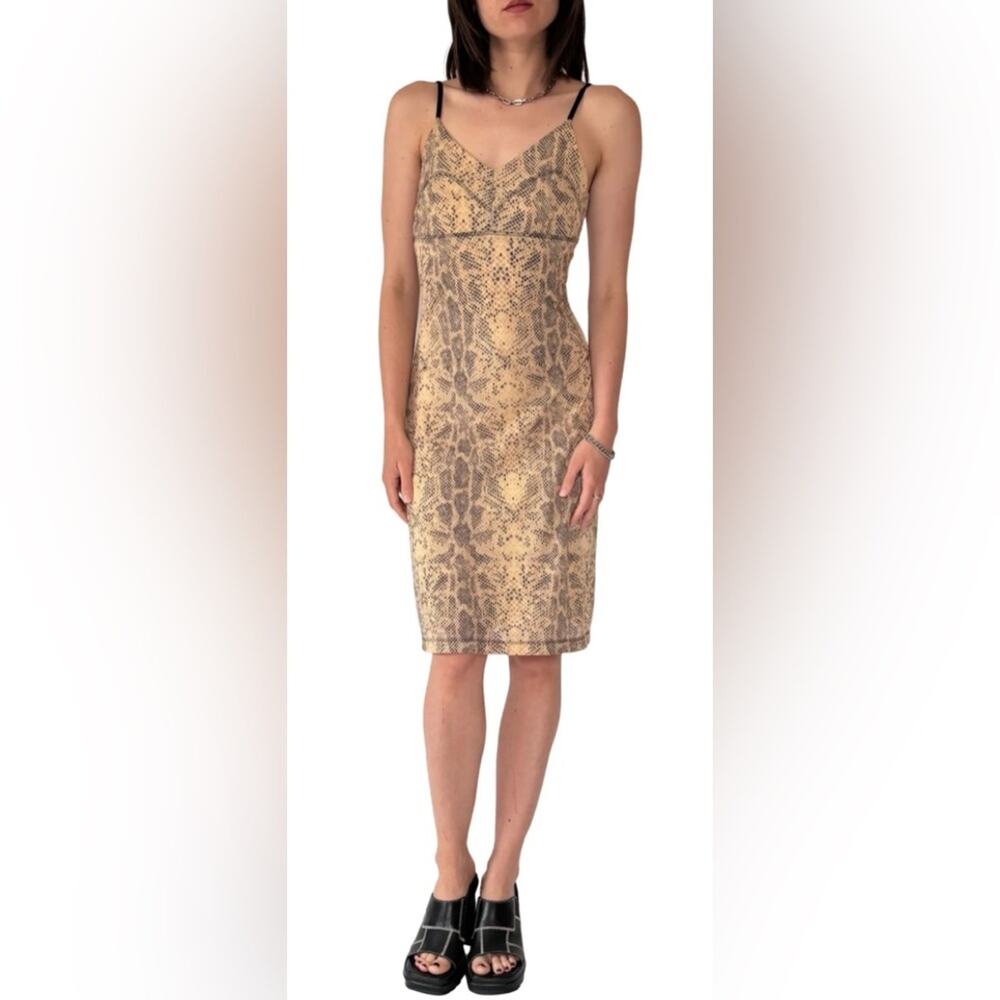 Guess Tan Snake Print Dress